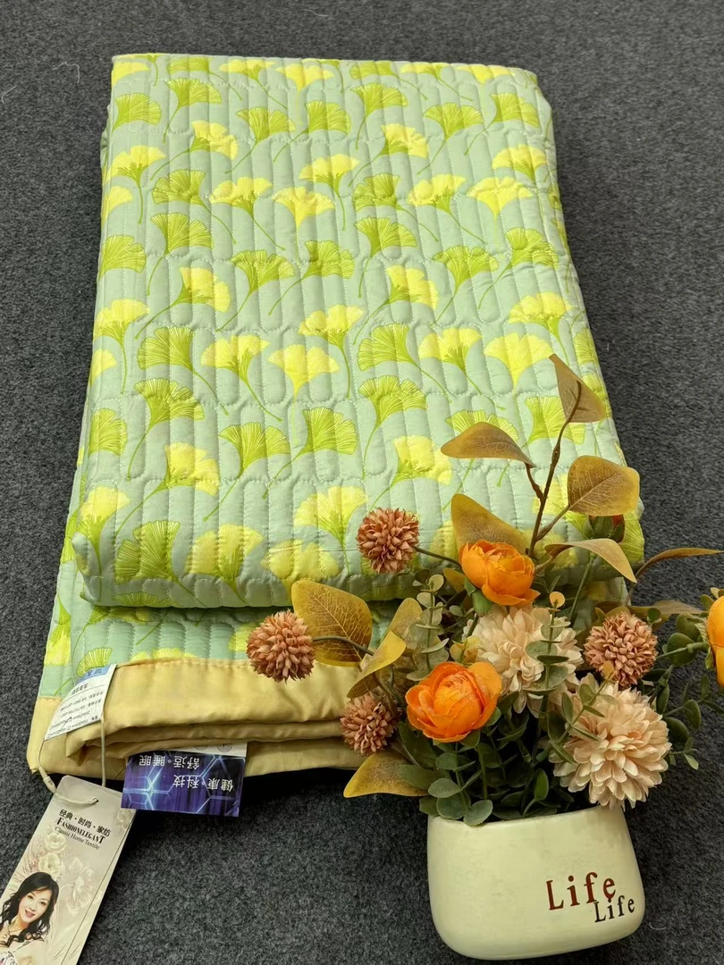 【床盖】银杏叶  尺寸200*220 亲肤透气  柔软  加大 布床 床盖