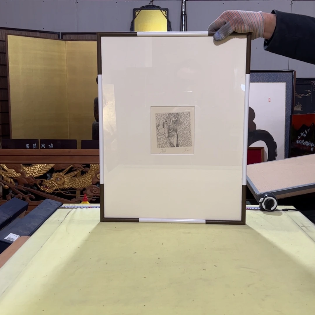 绘画意**水屏风框画茶空间设计