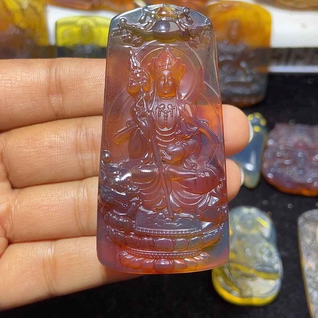 琥珀未镶嵌颈饰缅甸天然琥珀吊坠