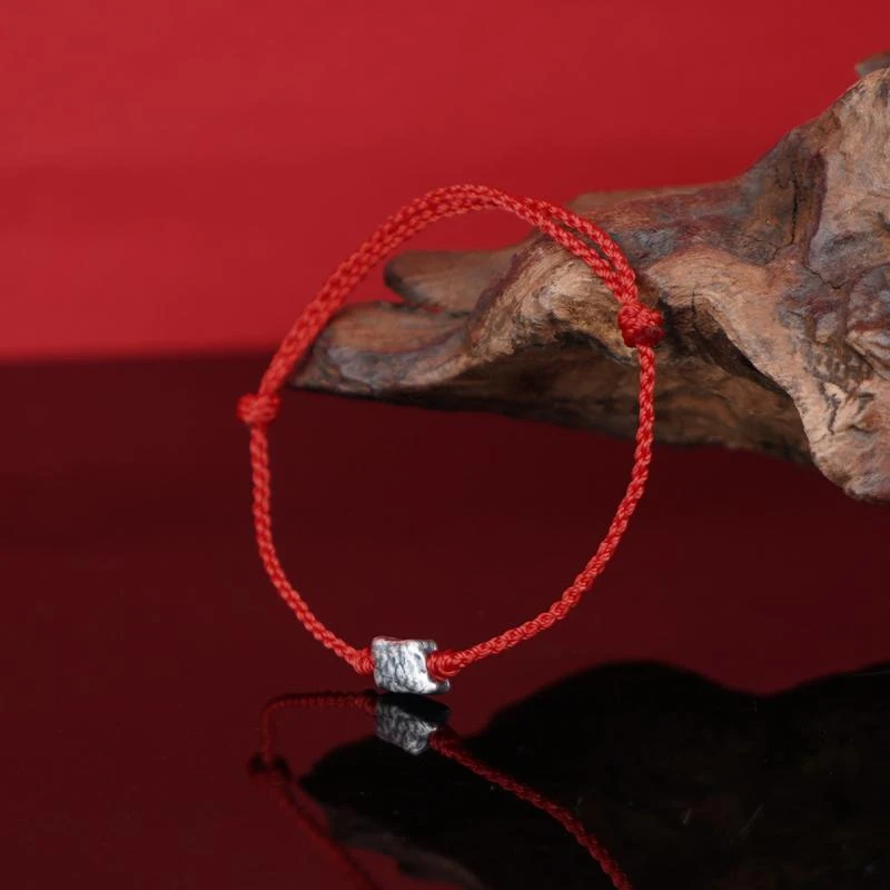 925银布艺银制品 【香掌柜11】小于等于12岁孩子的马年专属碎银红绳