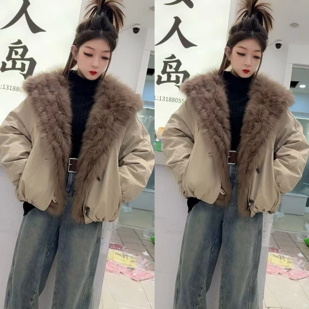 25300毛领高级感加厚派克服