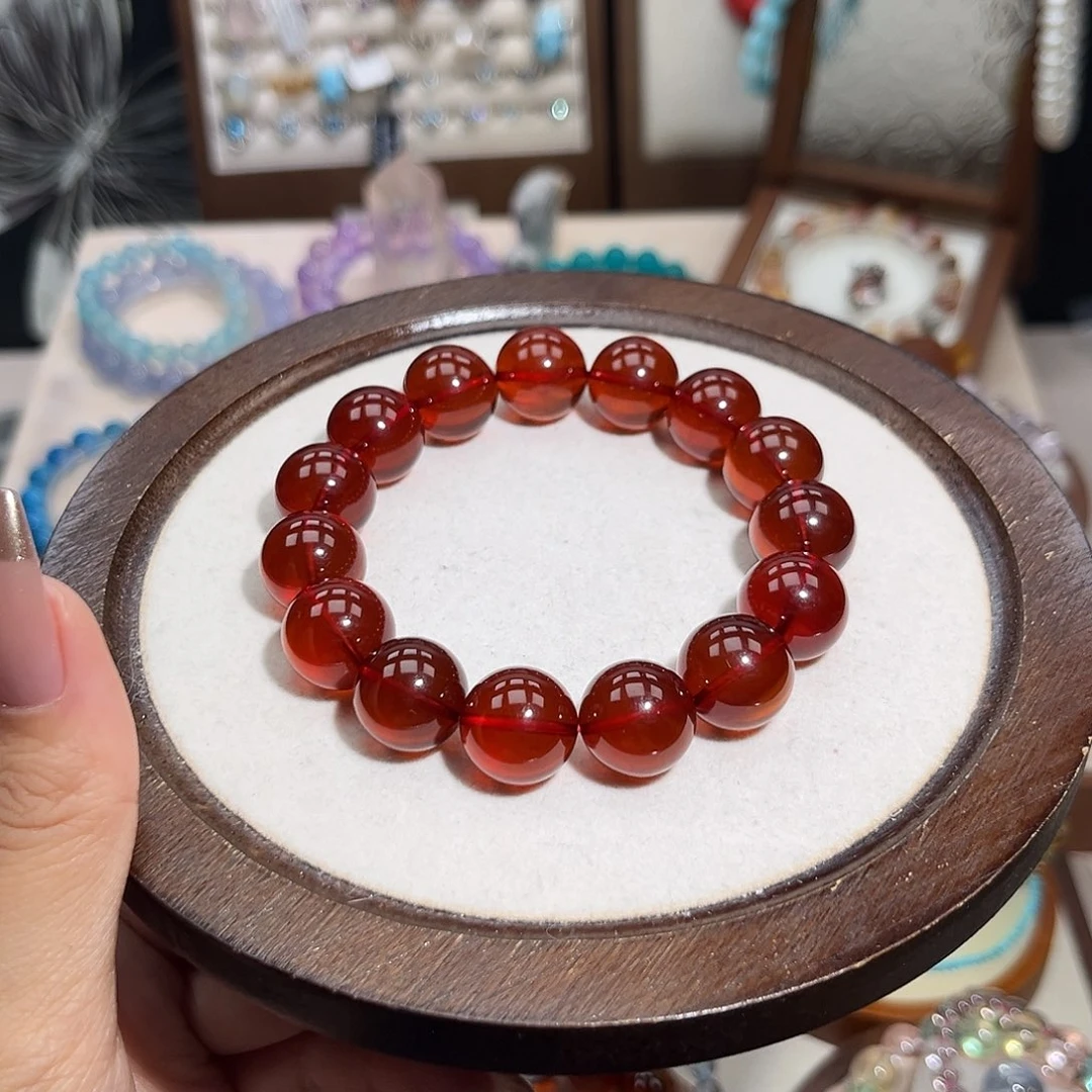 水晶手串未镶嵌?****?血珀14