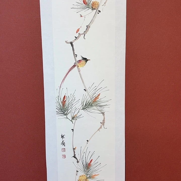 国画听兰老师花鸟
