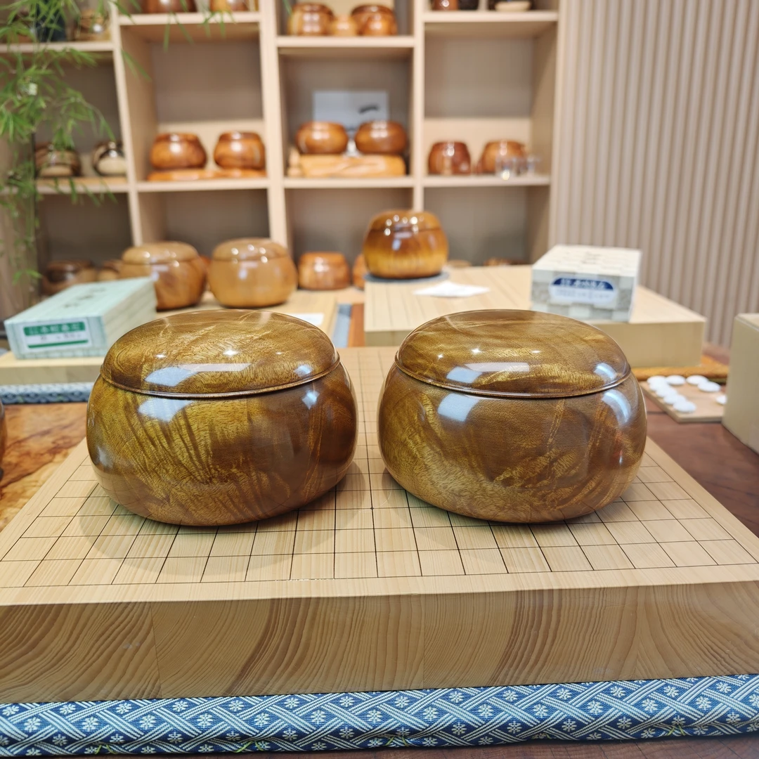 【火树银花】楠木超超特大 围棋棋罐