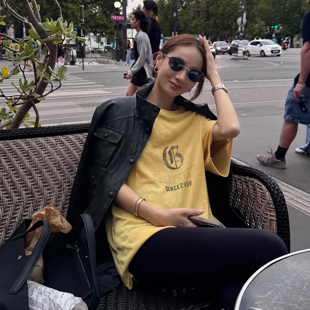 KEEP KAPU靠谱【循环热恋】citywalk软糯宽松印花字母T恤KP253197