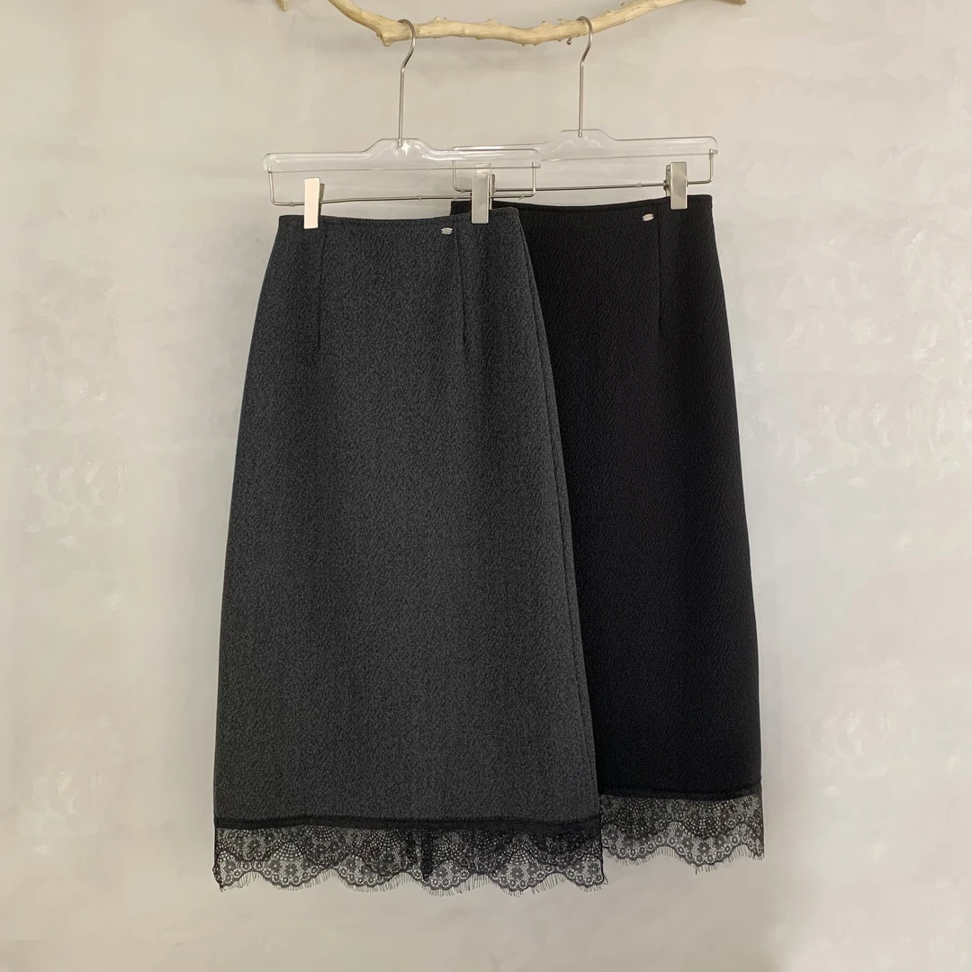 DEZI宝藏衣橱蕾丝边百搭中长裙洋气女半裙LS0128088