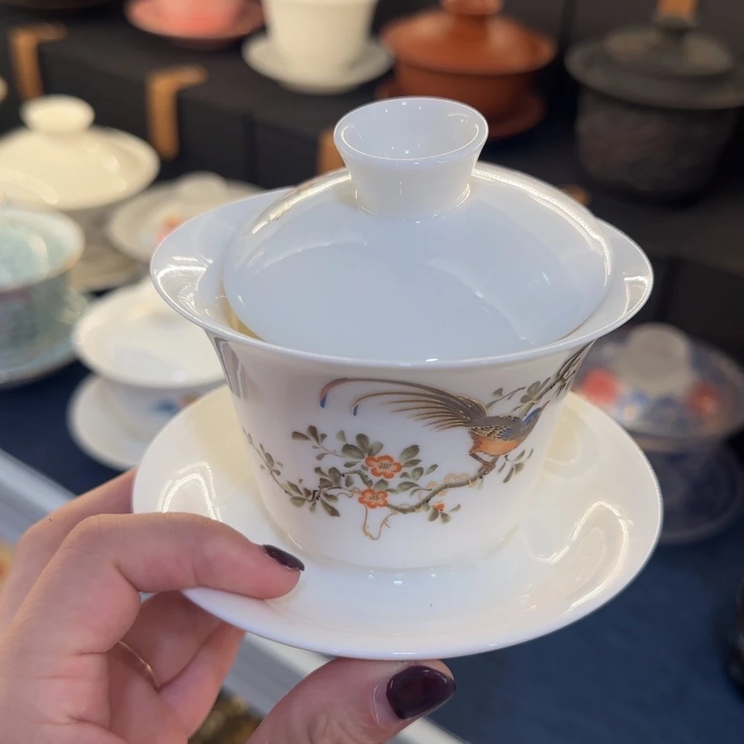 陶景德陶瓷盖碗茶具