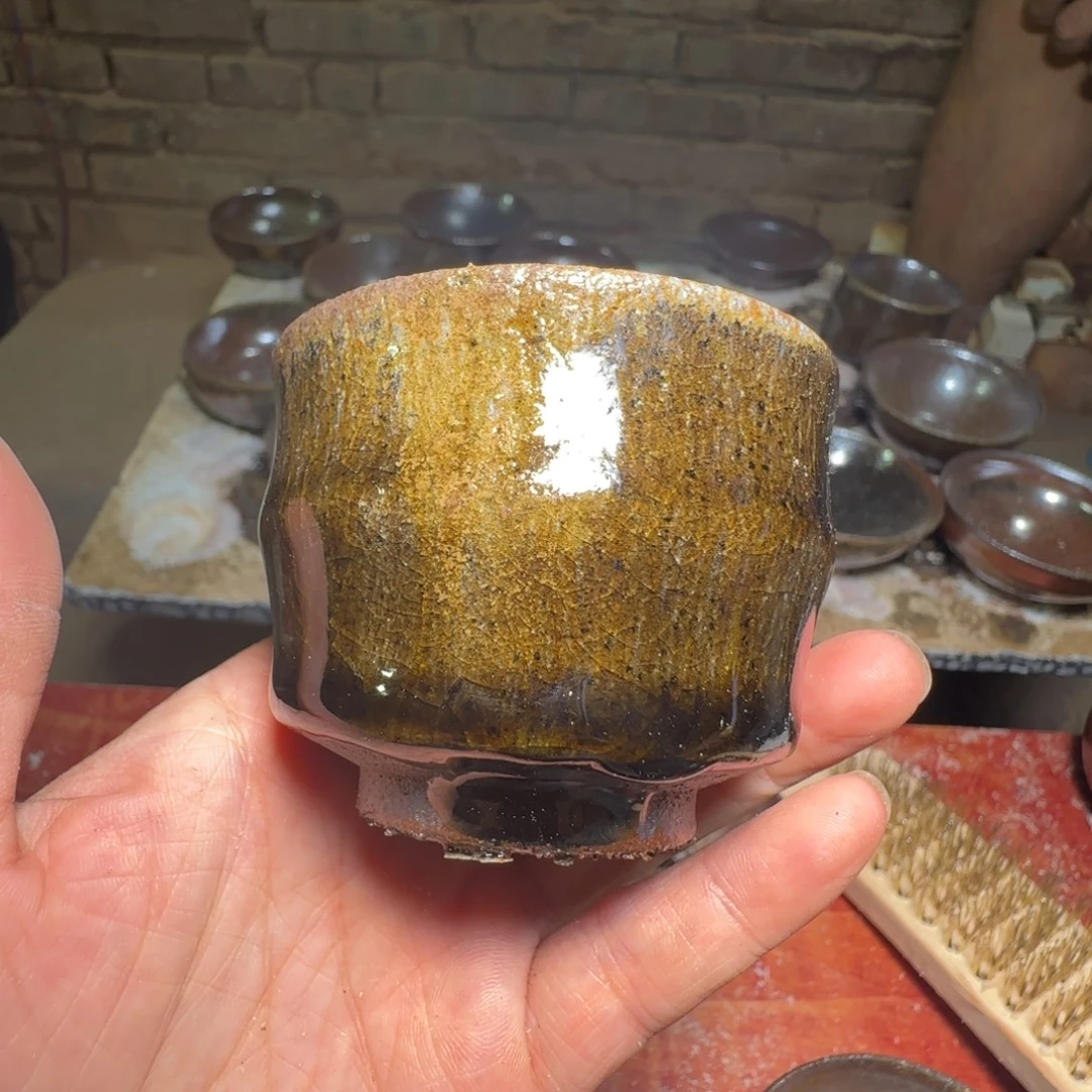 柴烧建盏茶盏茶杯570