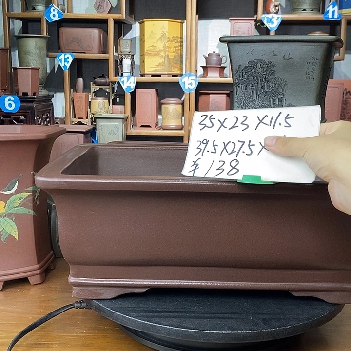 花盆紫砂马槽紫泥138