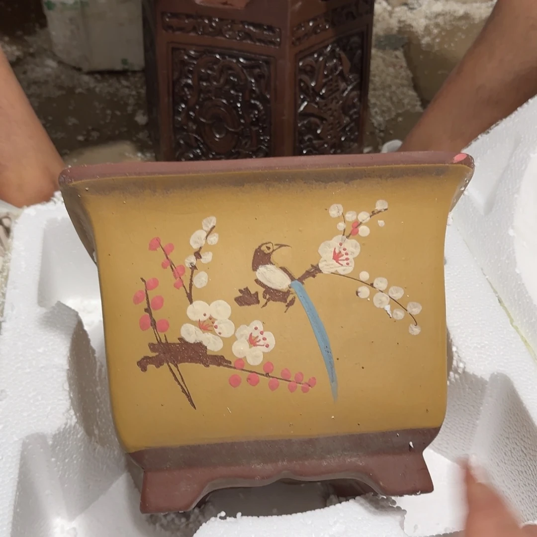 紫砂花盆口径27高度21