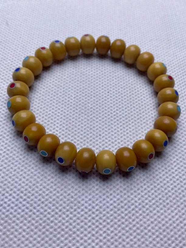 精品龙脊菩提9苹果镶嵌多宝手串