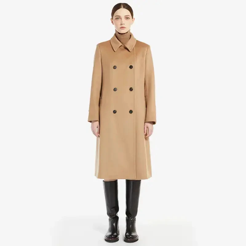 MaxMara 【国现 专柜14100】女士双排扣大衣 Afide