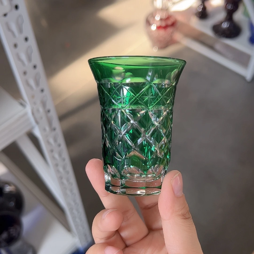 水晶玻璃平底款微瑕一个