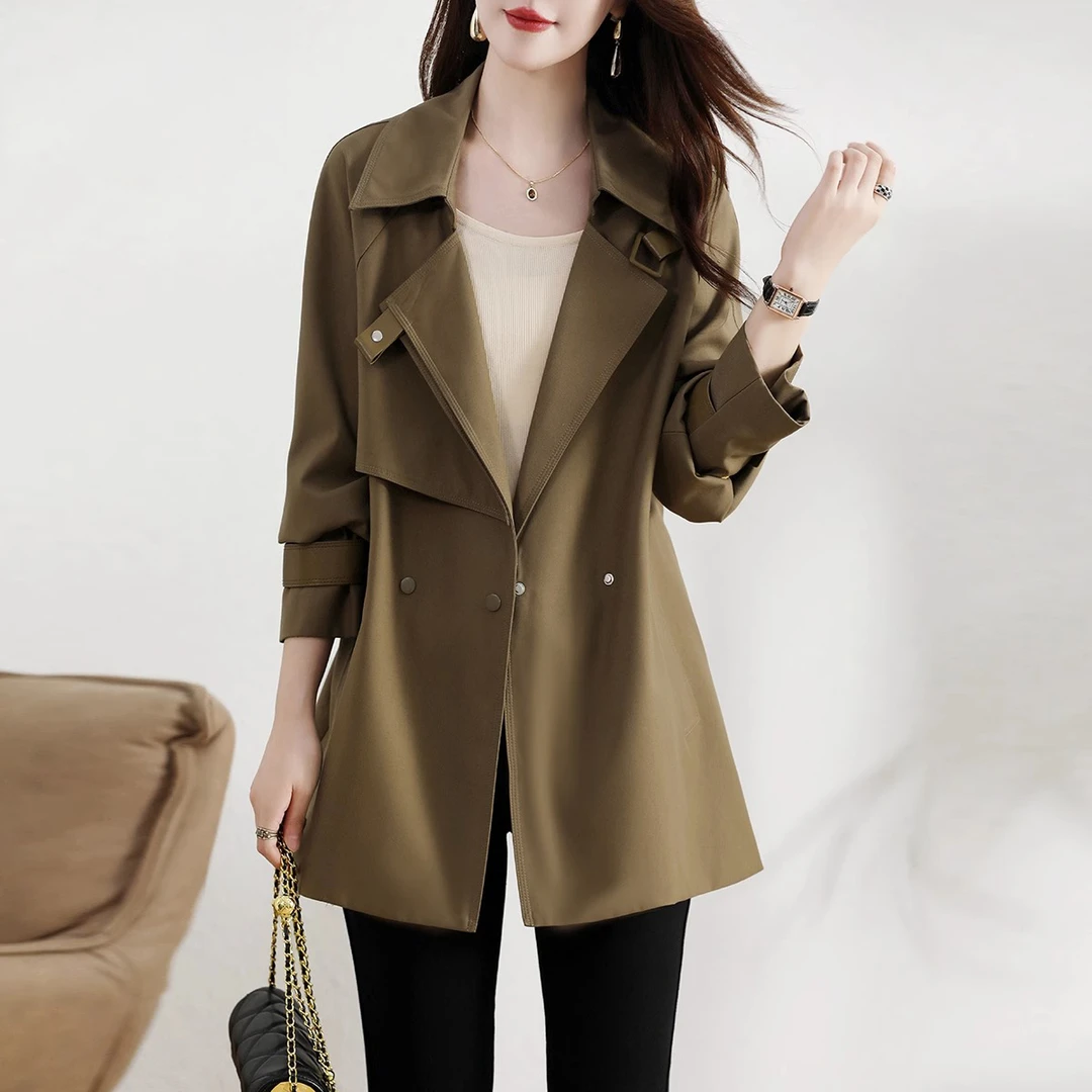 风衣女短款小个子2025年秋季新款显高时尚气质女士高端大衣外套潮