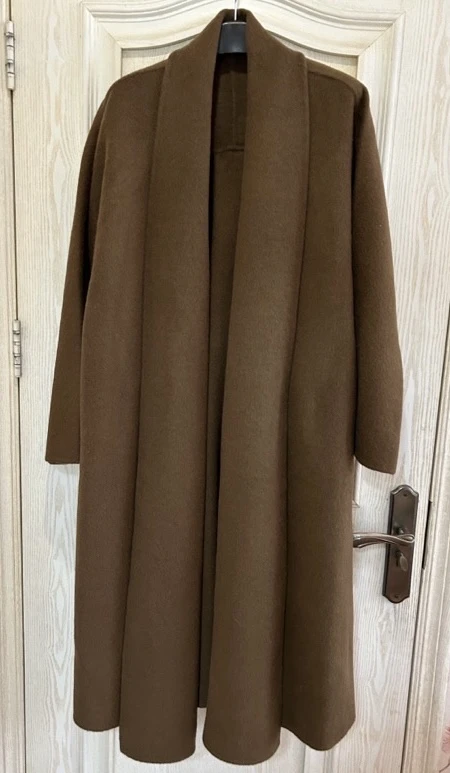 真真好服饰优雅羊绒大衣大气青果领