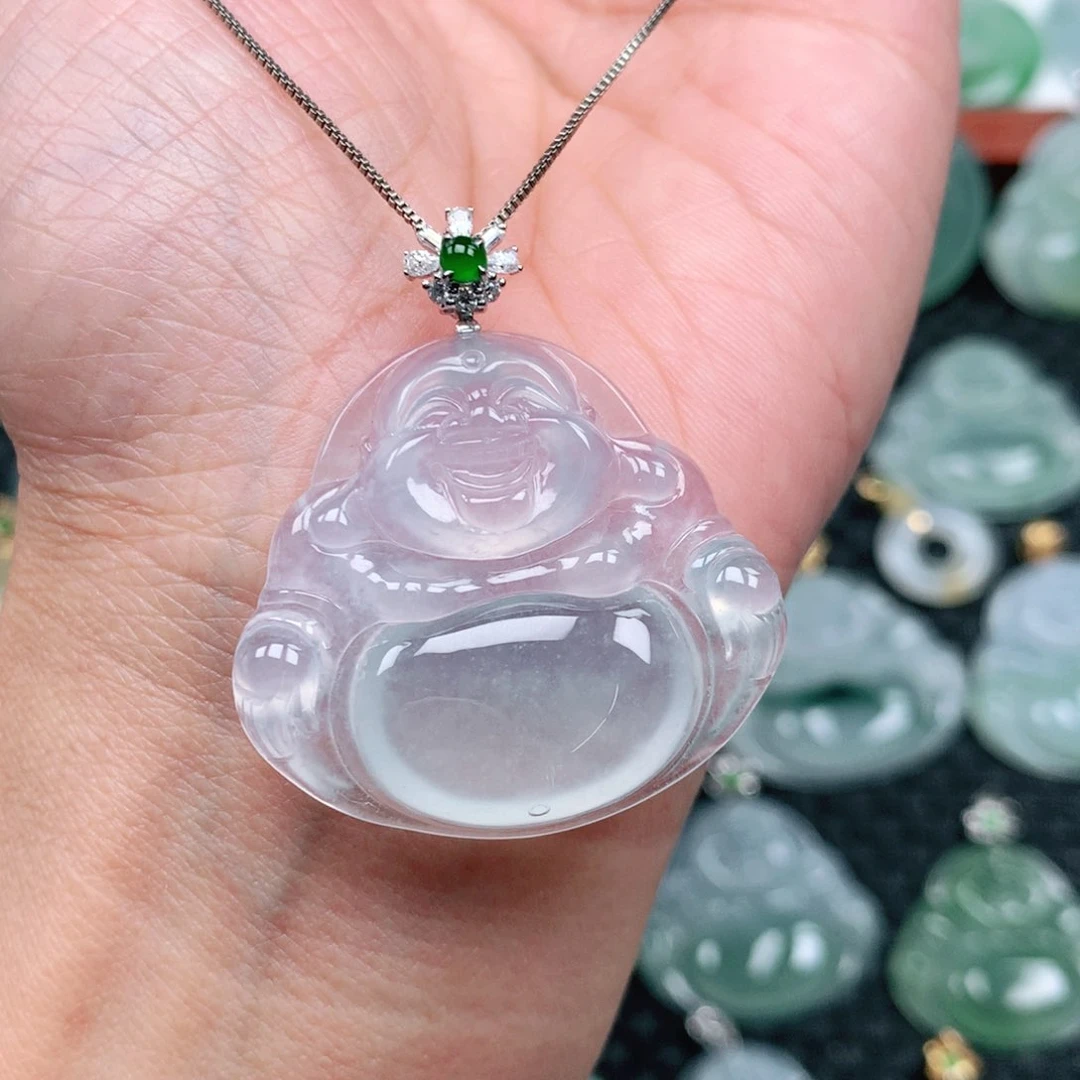 翡翠吊坠(不含链)18K金镶嵌烈****6