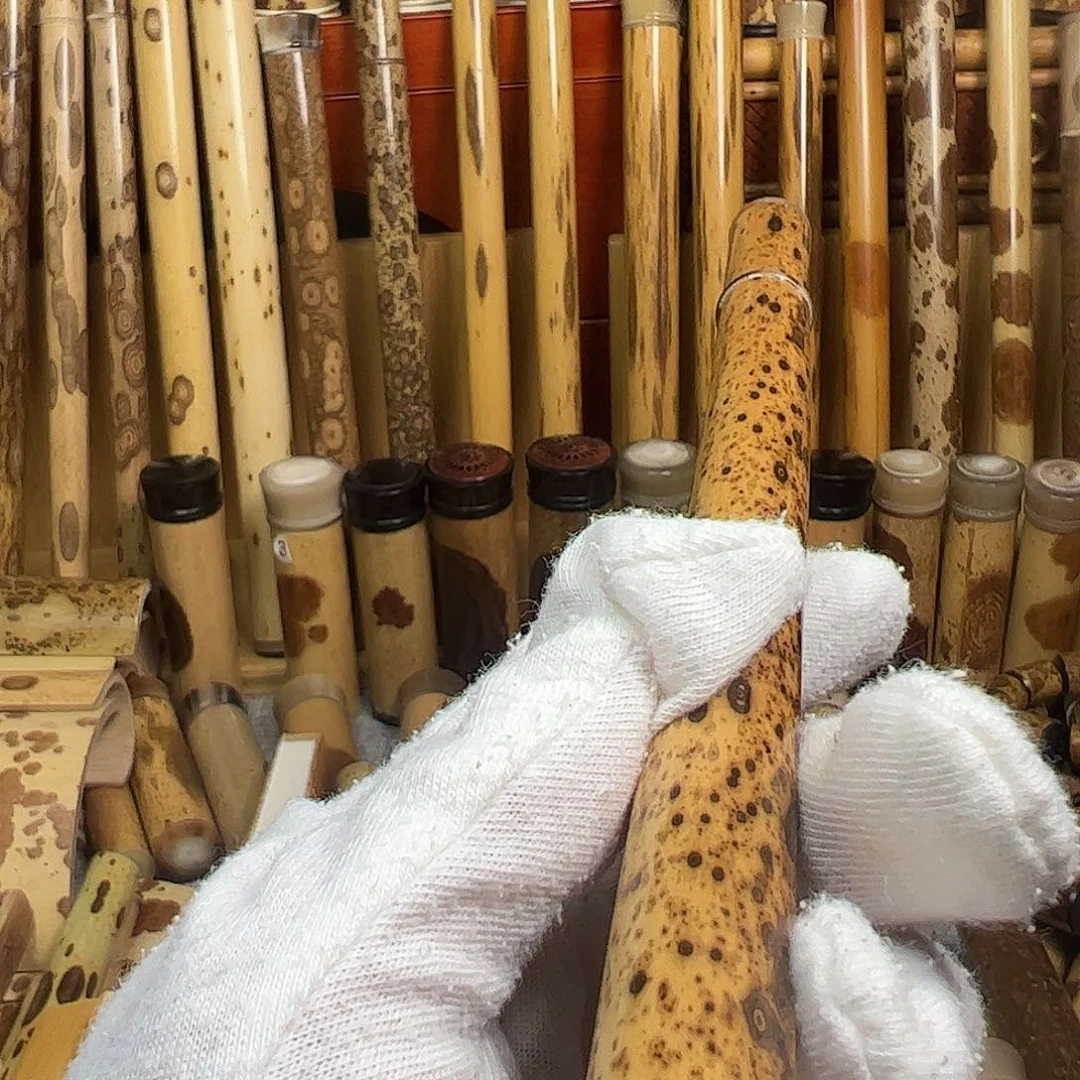 扇子芦****行梅鹿竹香筒一根