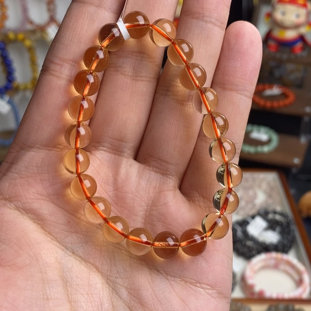 水晶手串未镶嵌黄水晶8mm