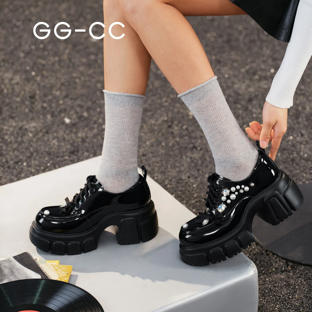 GG-CC【春藤学院】2025年春季新款复古厚底乐福鞋女5014