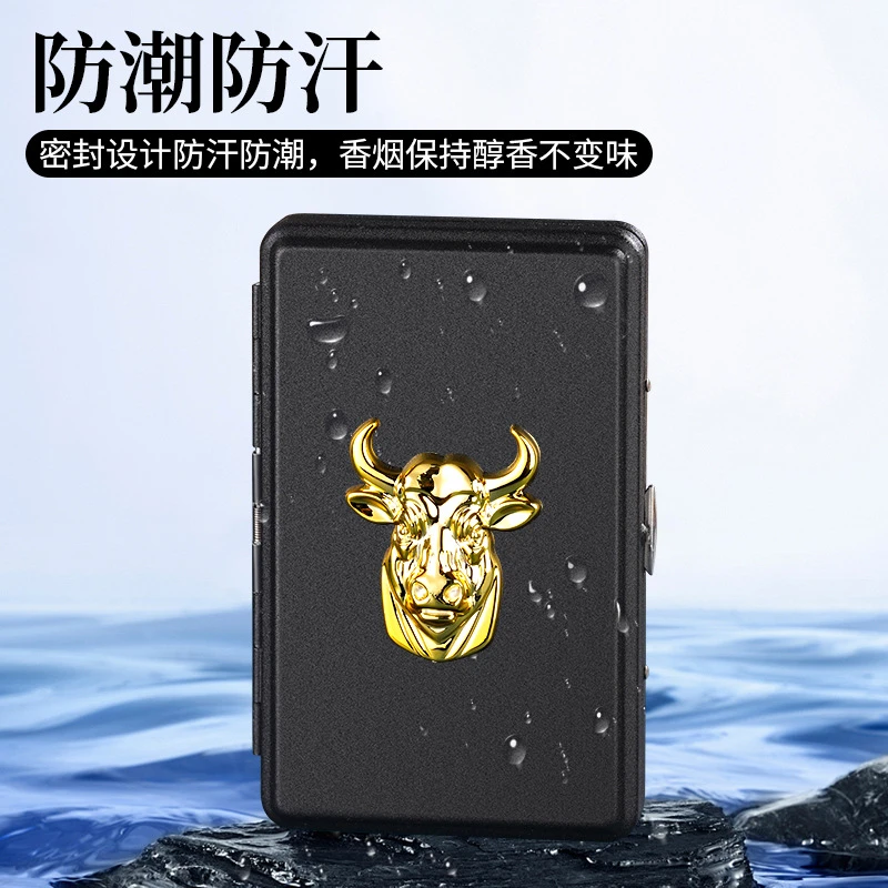 金属铁夹款粗中细通用烟盒立体生肖浮雕防潮抗压金属超薄