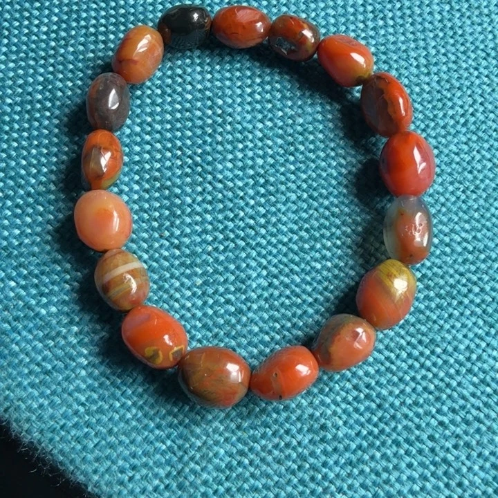 南红玛瑙合金手链