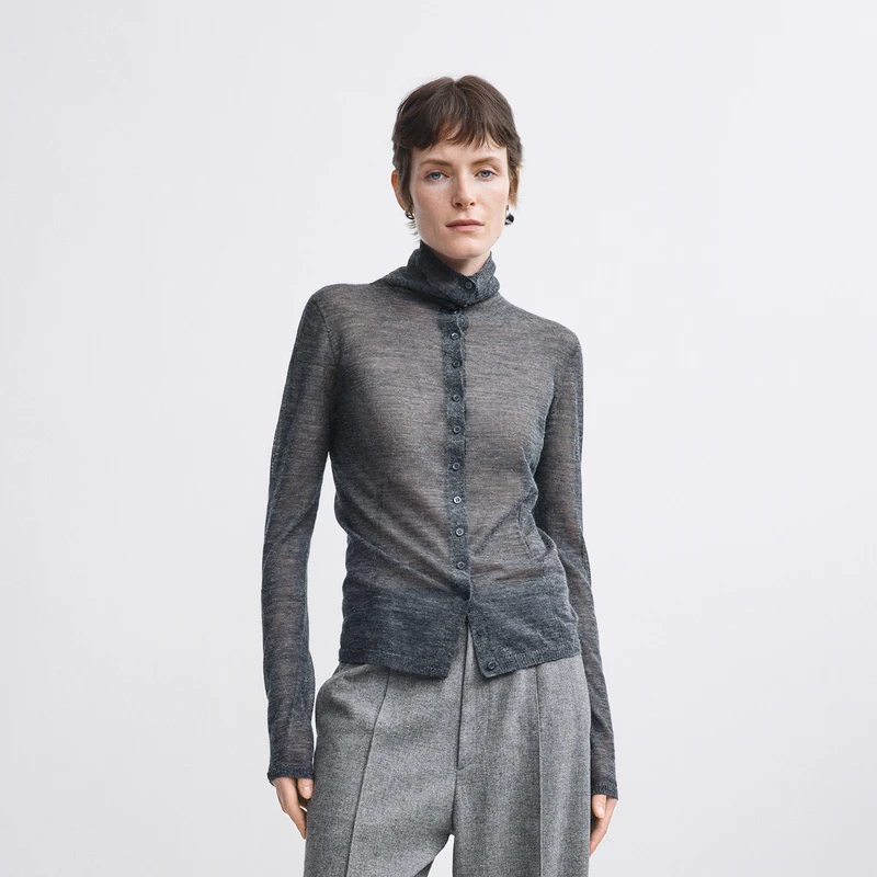 【商场同款】edition2025秋季新款含羊驼毛轻薄针织衫#EBE3CAR010