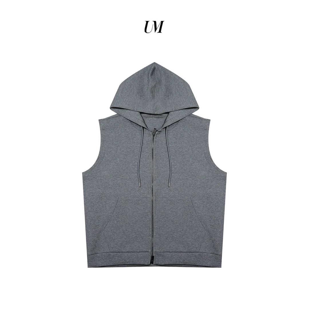 【U.M】低语层宽松复古连帽马甲