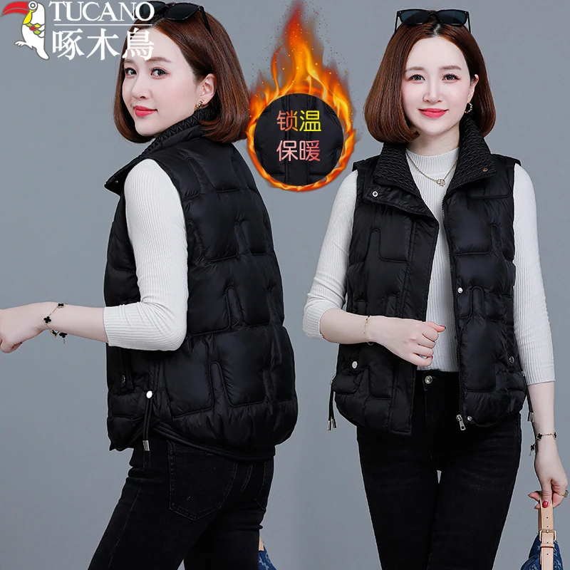 TUCANO/啄木鳥保暖棉马甲洋气女款秋冬新款加厚休闲韩版马夹外套