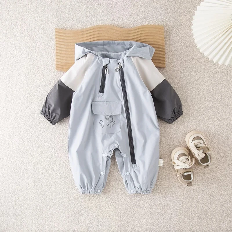 2025新起点服饰婴儿春秋衣服男宝宝爬服秋装连体衣新生儿满月百天