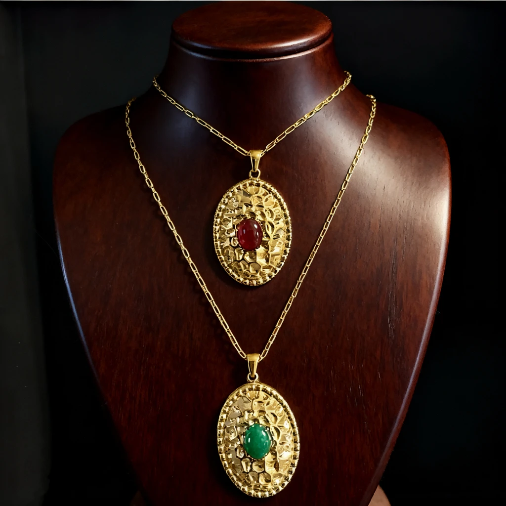 铜合金琉璃项链 女王宫廷风锁骨项链