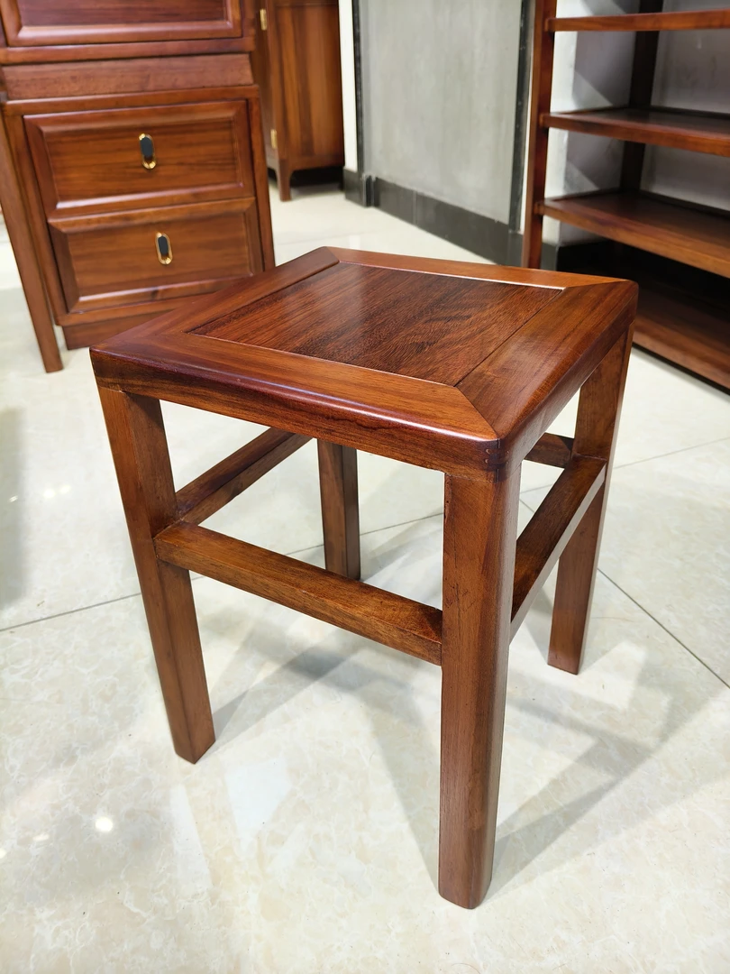 （32高）乌金木小方凳休闲换鞋小凳子家用客厅中式简约餐桌凳子