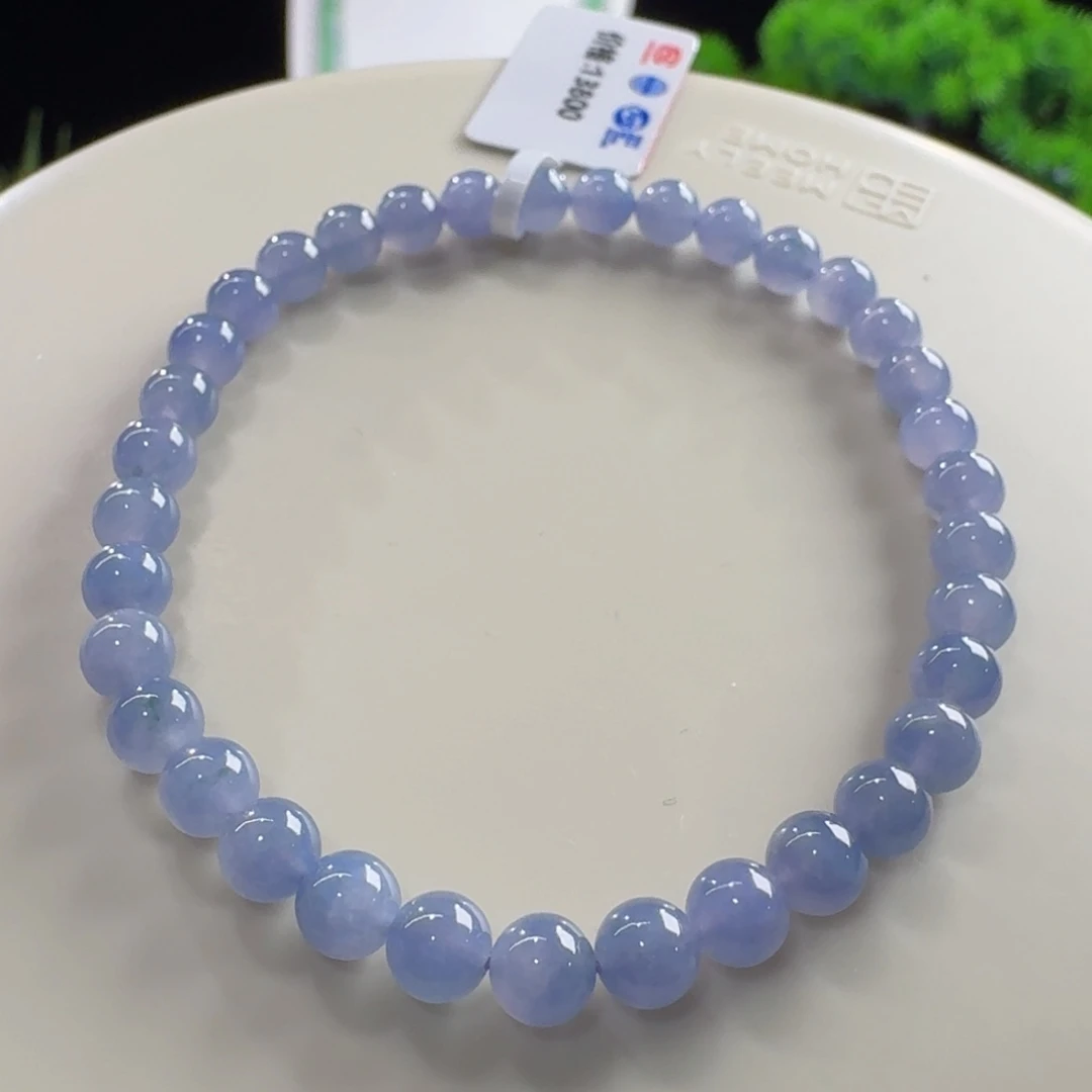 翡翠未镶嵌手链妖紫单圈卡5mm