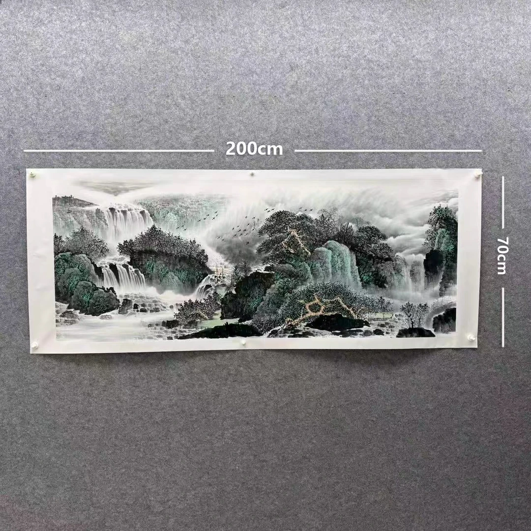 【山水画】雷百寿200*80cm手绘礼盒作品（13）幽壑聚祥