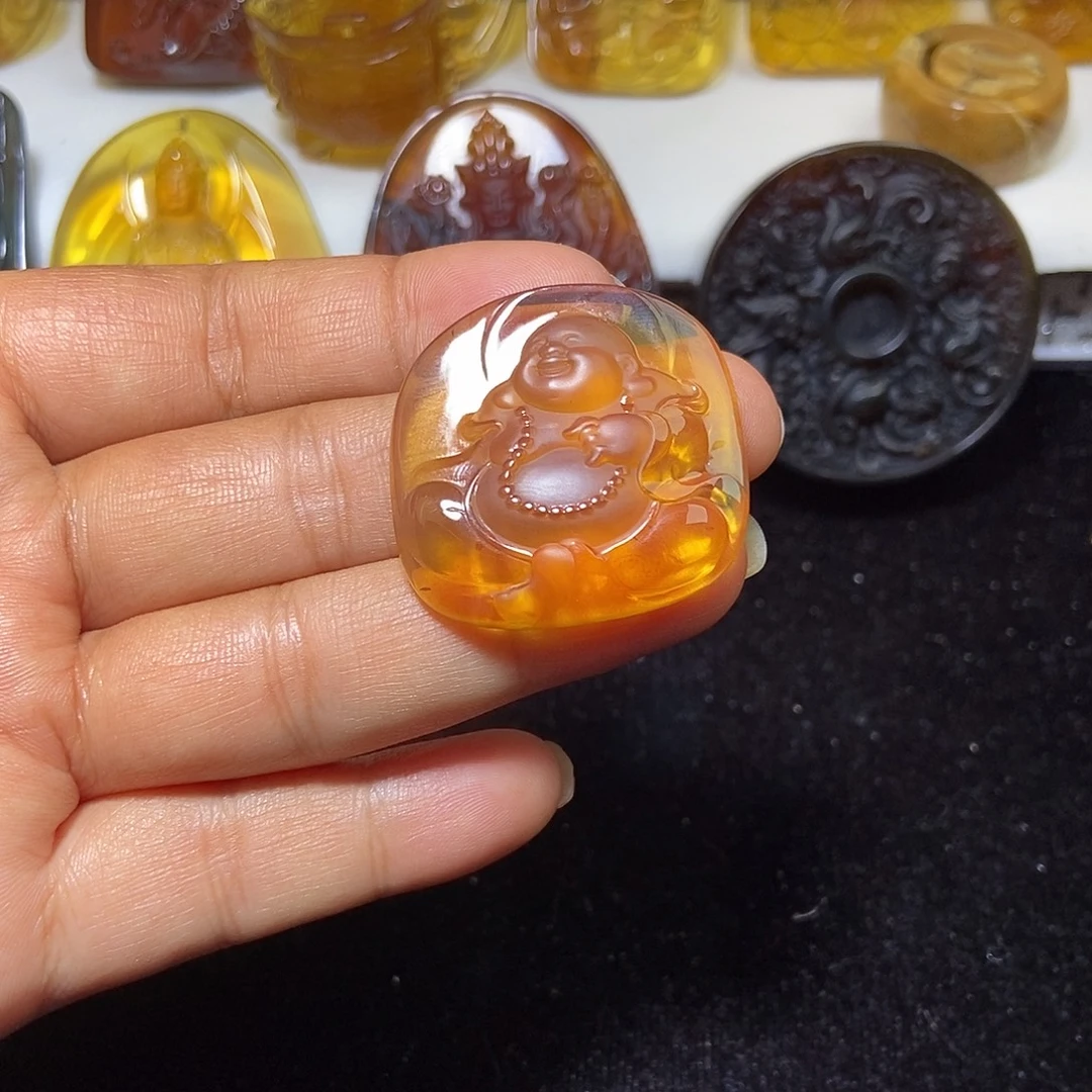 琥珀未镶嵌颈饰缅甸天然琥珀吊坠