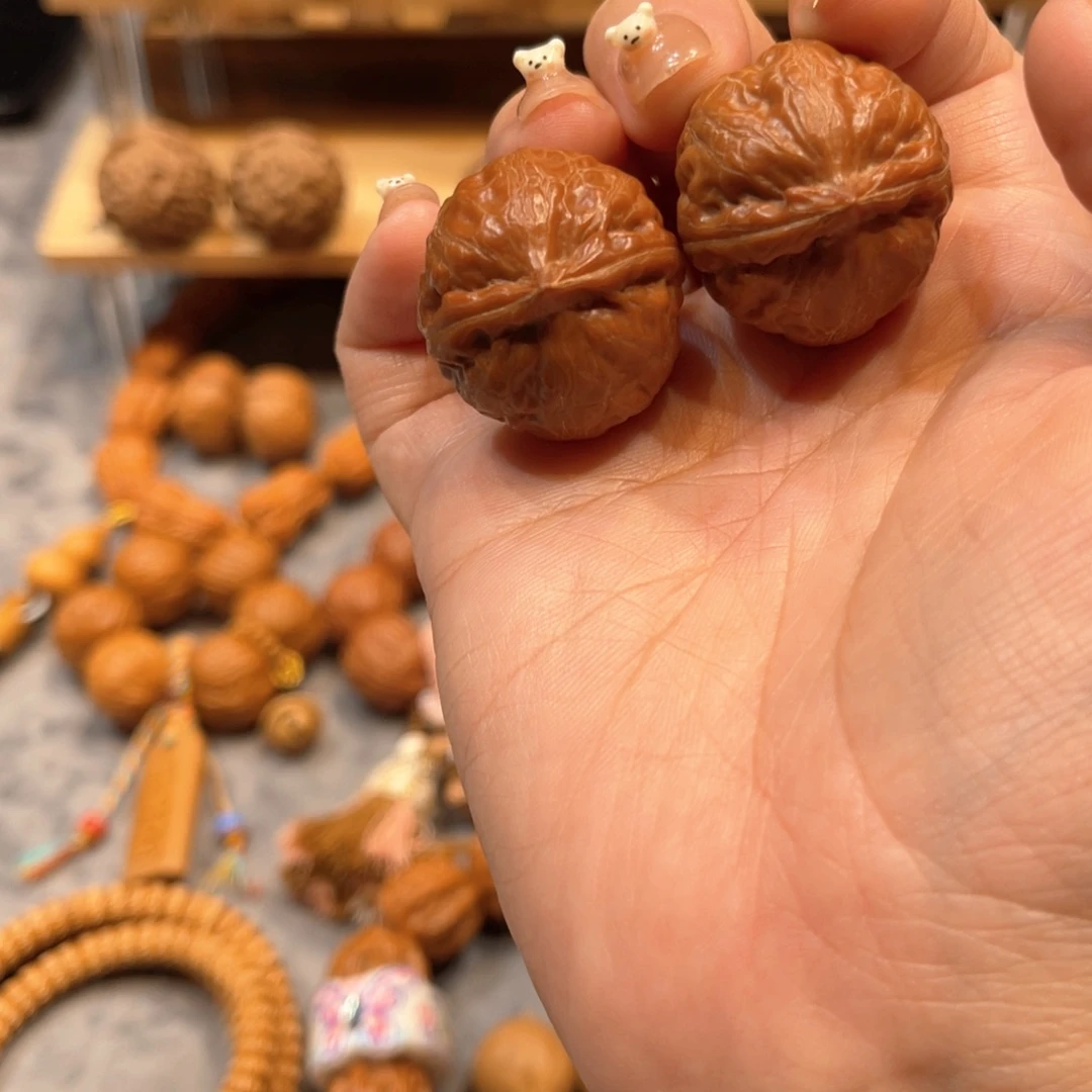 把件文玩核桃橘皮小胖墩