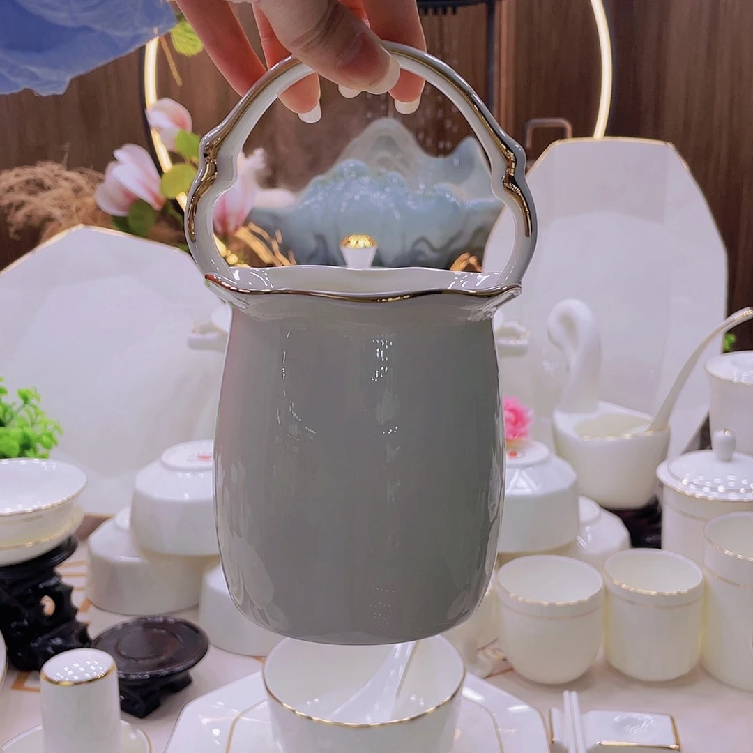 瓷单拍花篮一个装