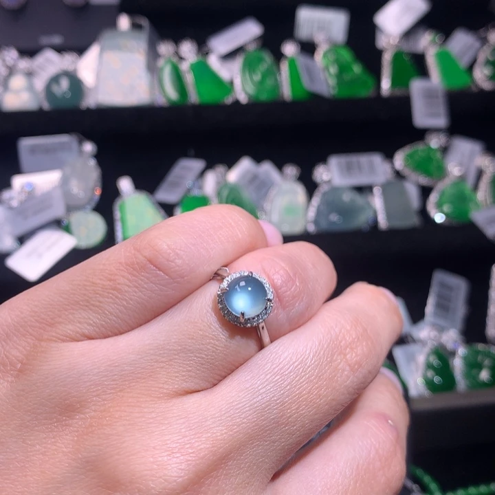 【闪购商品】银S925镶嵌戒指翡翠