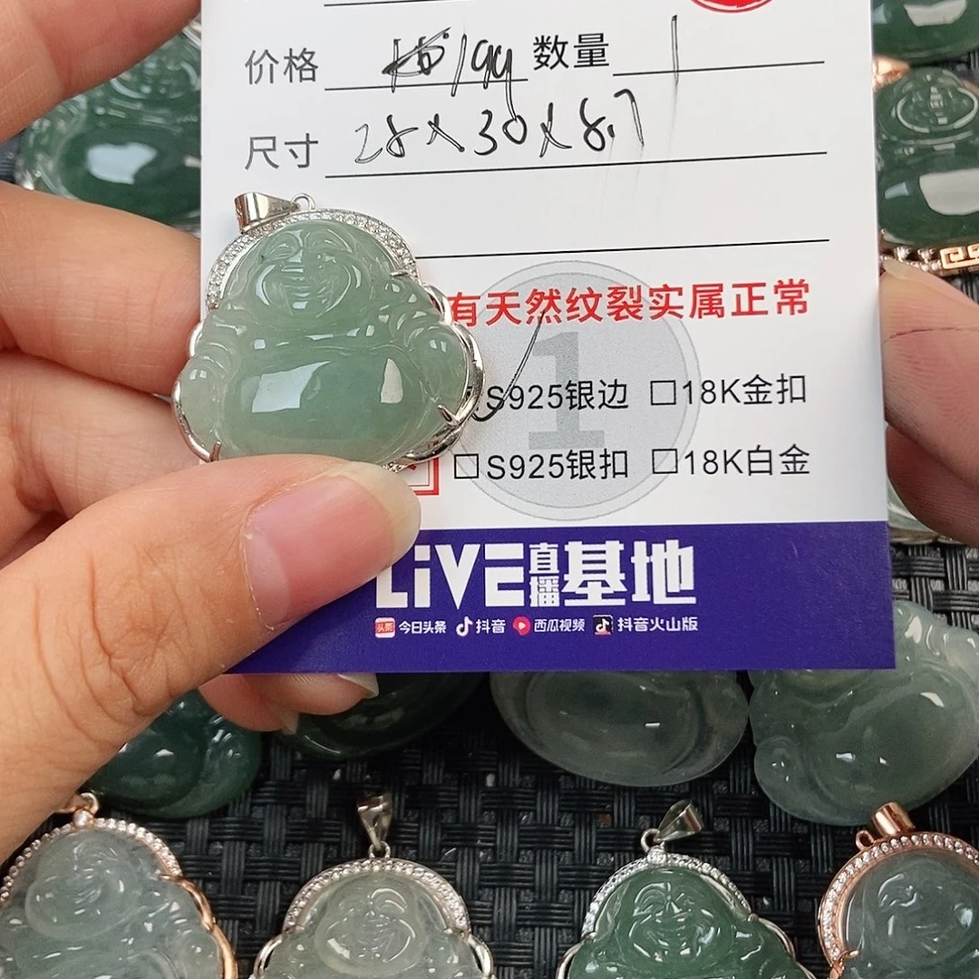 翡翠银S925镶嵌颈饰