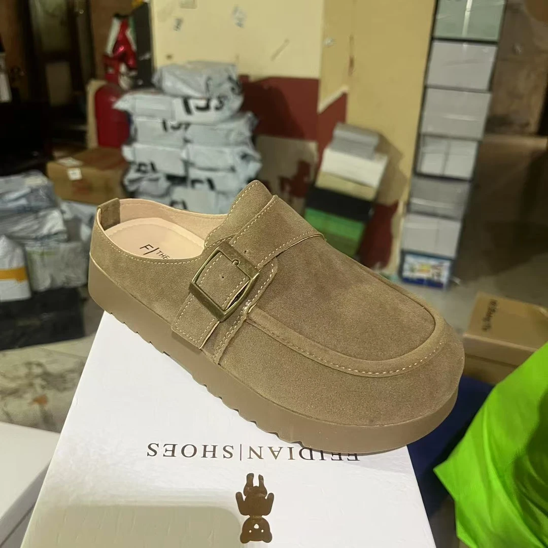 卡其勃肯   新款百搭舒适拖鞋5850