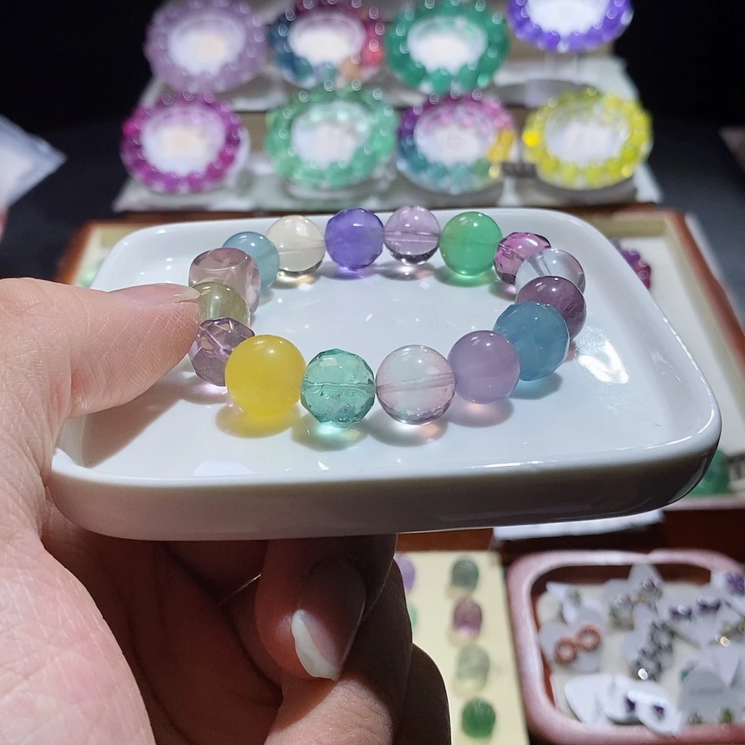 未镶嵌手链萤石异形珠