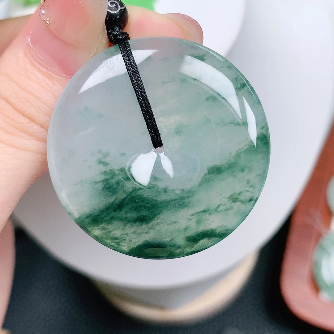 翡翠未镶嵌颈饰平安36.9-5.7