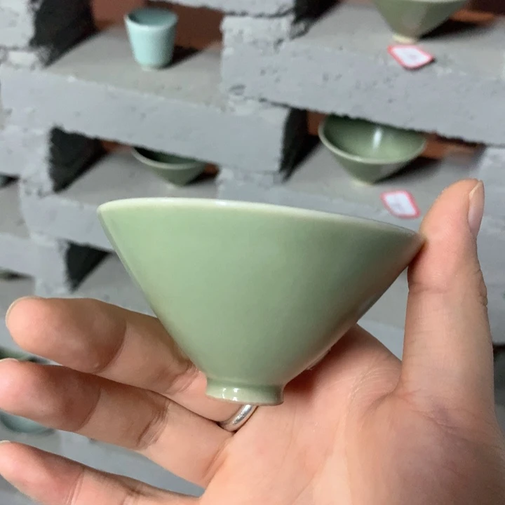 摆件6号龙泉青瓷豆青