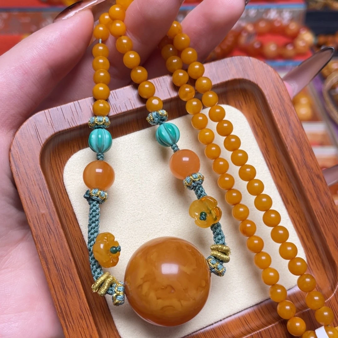 蜜蜡未镶嵌手链项链