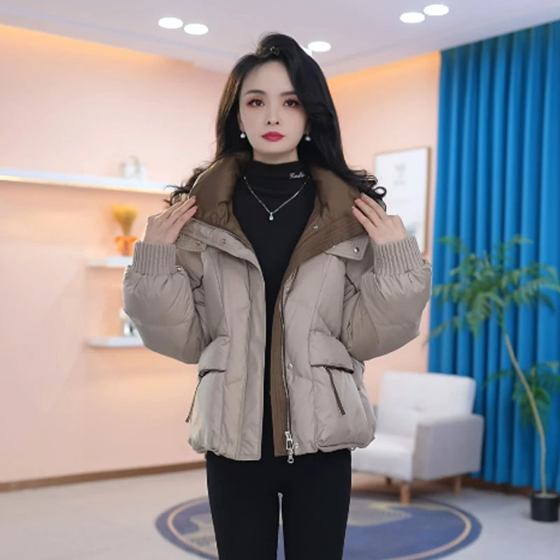 【羽绒服】冬季白鸭绒羽绒服百搭新款时尚气质休闲保暖外套女冬