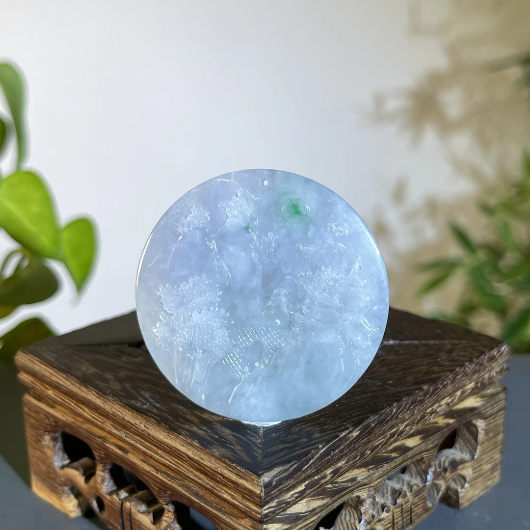 JTB27-68  天然缅甸A货翡翠  山水牌