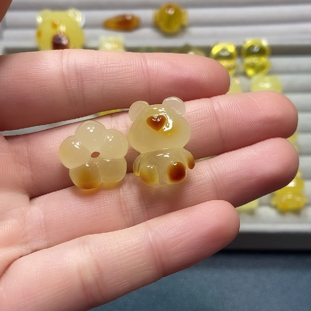 琥珀裸石未镶嵌喵*精，