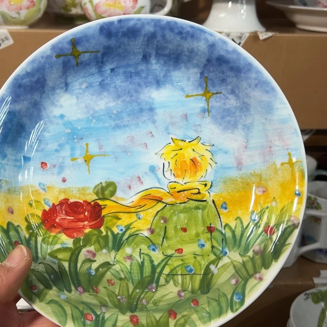 陶瓷景德镇高温釉下陶瓷8寸盘