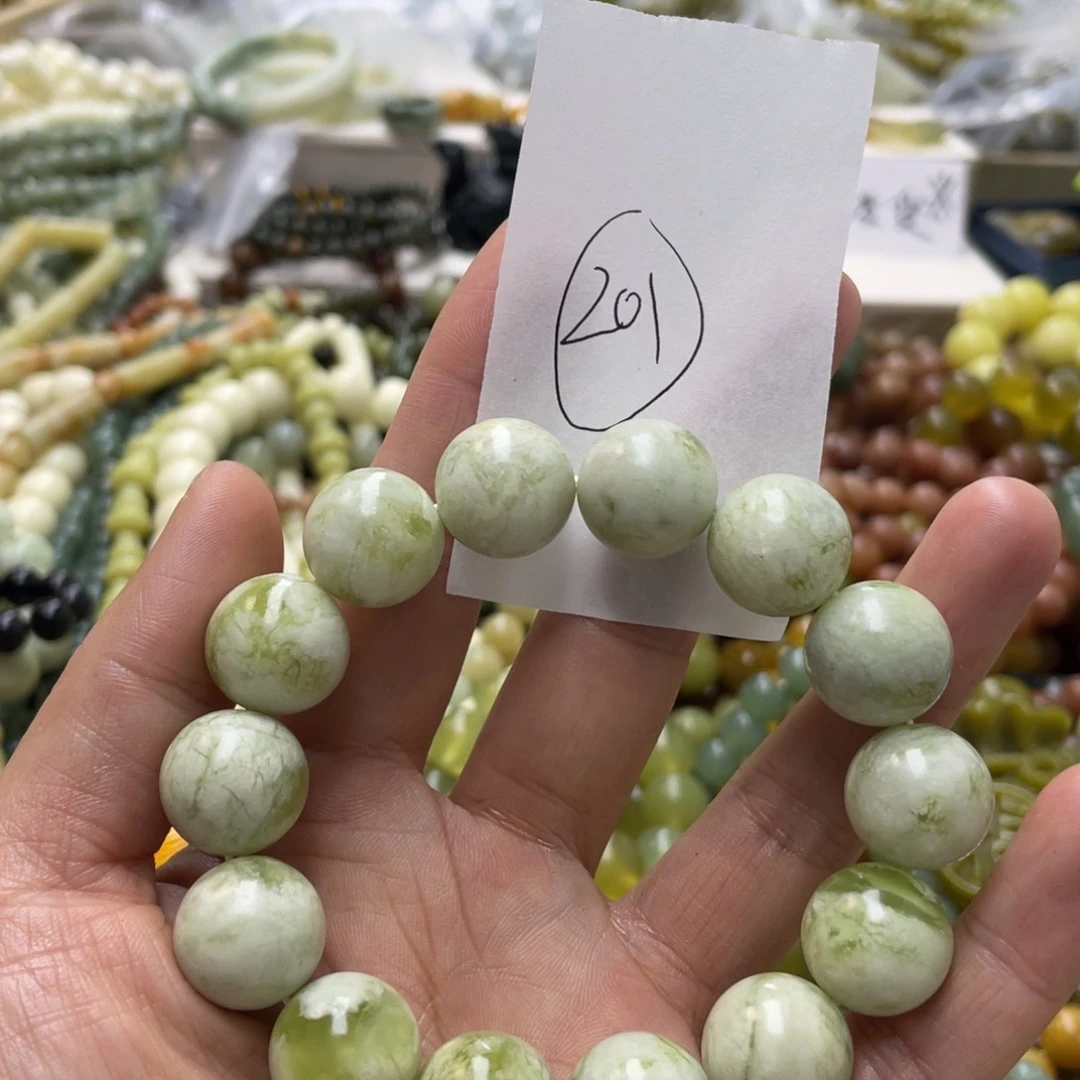 蛇纹石玉手链未镶嵌