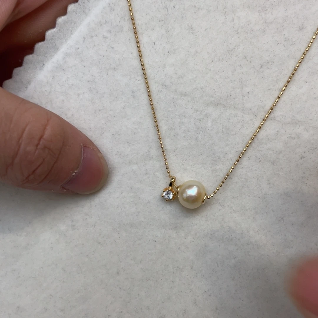 项链海水珍珠银S925镶嵌
