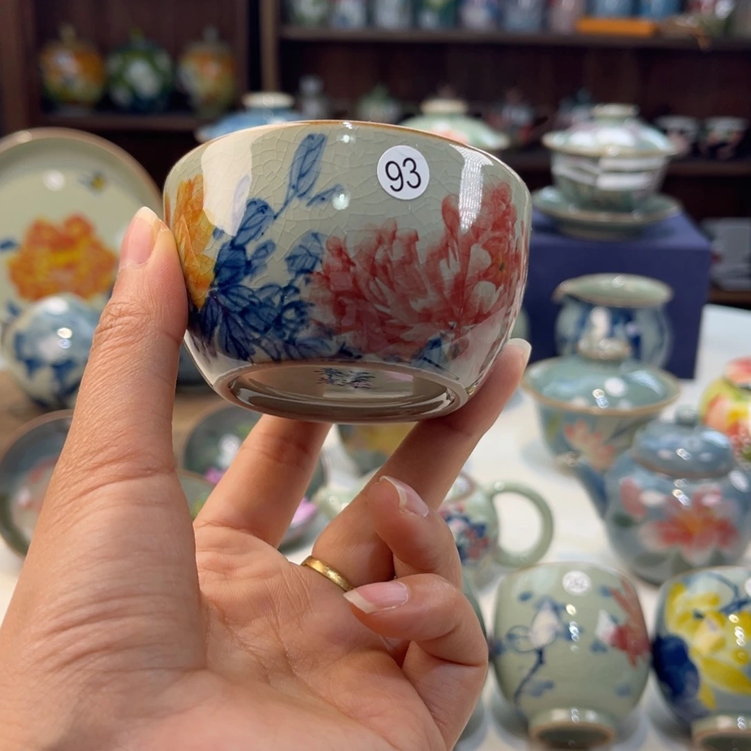 瓷片景德镇手工手绘陶瓷茶具